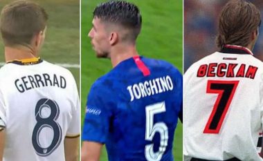 Gabimet më të këqija të emrave në fanellat e futbollit – para Jorginhos e përjetuan edhe Ibrahimovic, Gerrard e Beckham
