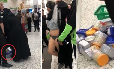 Kapen dy gra duke vjedhur në një market në Londër, fshihnin ushqimin poshtë hixhabit
