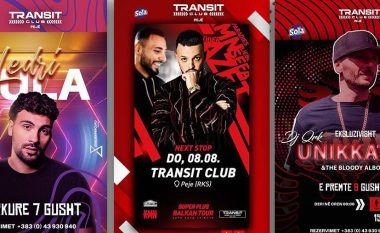 “Transit Club” vazhdon me mbrëmje të zjarrta në Pejë, fillon me Ledri Vulën, Azet dhe Unikkatilin