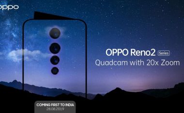 Oppo Reno 2 lansohet në fund të muajit, me zmadhim optik 20 herë më të madh