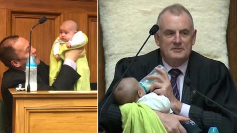 Ligjvënësit në Zelandë të Re patën një mysafir special – momenti kur udhëheqësi ushqen fëmijën e deputetit, gjatë debatit në Parlament
