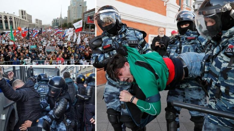 Rrugët e Moskës janë mbushur nga më se 50 mijë protestues që kërkojnë zgjedhje demokratike