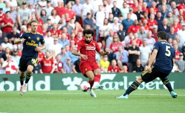 Salah shënon golin e dytë personal dhe të tretin të Reds kundër Arsenalit