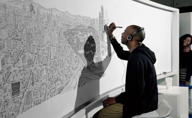 Njeriu me “aparat në tru”: Autisti që mund ta vizatojë në detaje, çdo qytet që sheh nga ajri