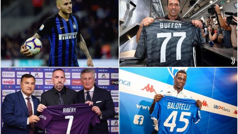 Serie A për sezonin 2019-2020, numrat e lojtarëve në fanella të secilit ekip