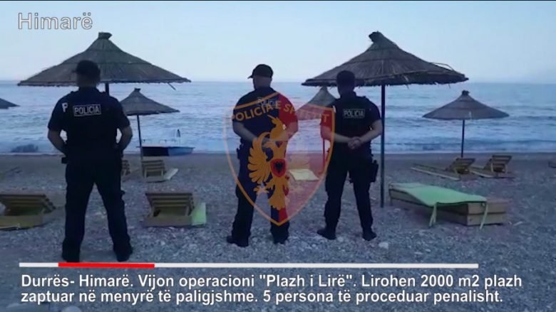 Lirimi i plazheve publike, policia aksion në Durrës dhe Himarë