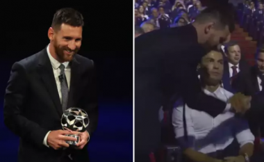 Reagimi i Ronaldos pas zgjedhjes së Messit 'sulmuesi i vitit' nga UEFA i thotë të gjitha, fytyra e portugezit bëhet virale