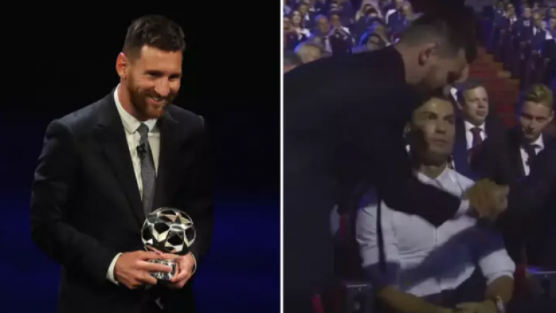 Reagimi i Ronaldos pas zgjedhjes së Messit ‘sulmuesi i vitit’ nga UEFA i thotë të gjitha, fytyra e portugezit bëhet virale