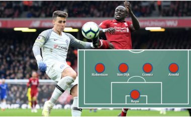 Formacioni i kombinuar, Chelsea – Liverpool: Alisson jashtë, mbrojtja e të kuqve, asnjë sulmues i bluve