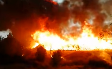 Zjarr i madh në afërsi të fshatit Çerkez të Kumanovës