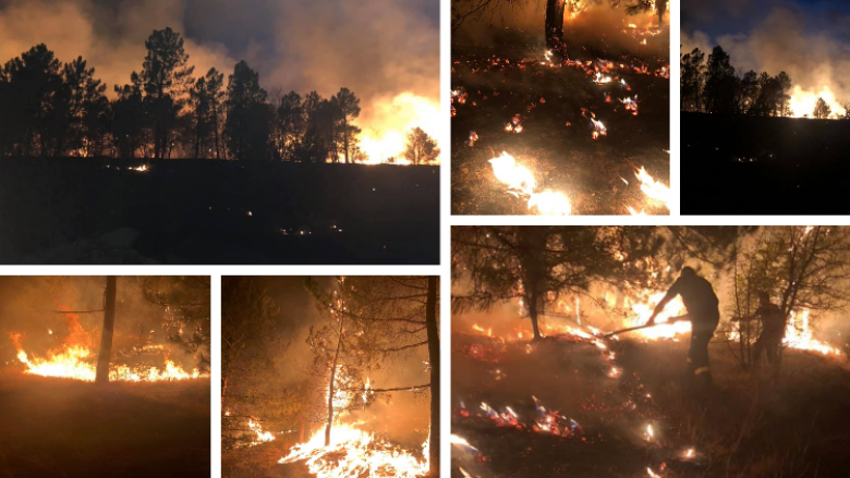 Lokalizohet zjarri në Veles, janë djegur rreth 400 hektarë pyje