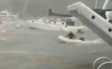 Sfidon veten duke lundruar me barkë në erërat e uraganit Dorian që frynin me shpejtësi prej 300 km/h