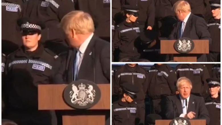 Policja angleze për pak sa nuk e humb vetëdijen derisa Boris Johnson flet