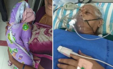 Një grua nga India në moshën 73-vjeçe sjell në jetë binjaket