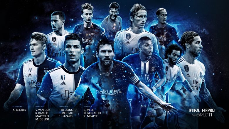 Zyrtare: Formacioni më i mirë apo ‘FIFPro World XI’ – Messi e Ronaldo në sulm, Van Dijk e De Jong pjesë e më të mirëve