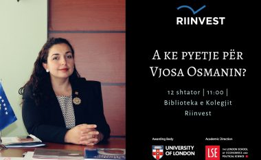 Në debatin “Talk the Talk” në Kolegjin Riinvest, flet kandidatja për kryeministre Vjosa Osmani