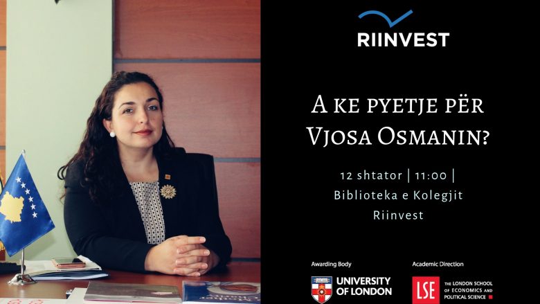 Në debatin “Talk the Talk” në Kolegjin Riinvest, flet kandidatja për kryeministre Vjosa Osmani
