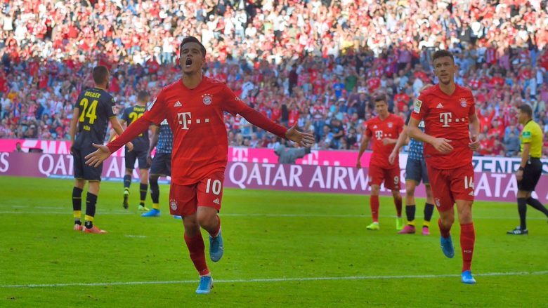 Bayerni shënon fitore të thellë ndaj Kolnit, Coutinho gjen golin e parë