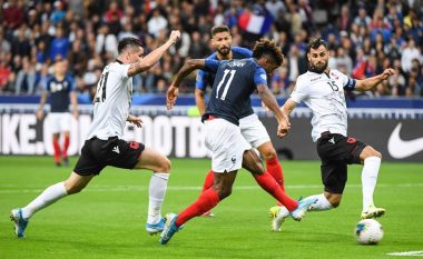 Francë 2-0 Shqipëri, statistikat dhe golat e pjesës së parë