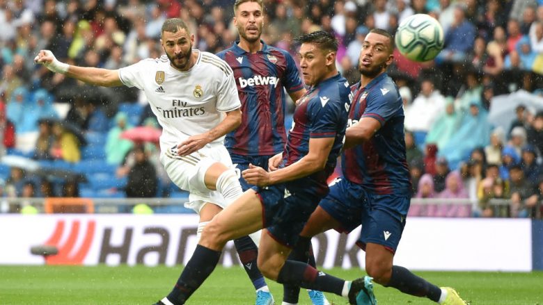 Real Madrid 3-2 Levante, notat e lojtarëve: Benzema më i miri në fushë