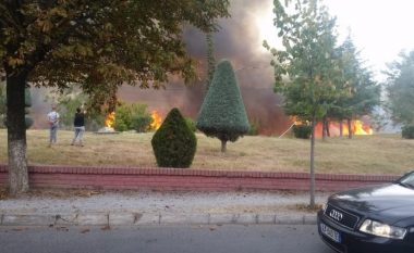 Zjarr i madh në Qytetin Studenti në Tiranë