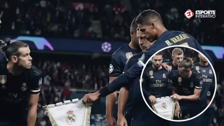 Bale refuzoi të mbajë stemën e Real Madridit gjatë fotos së ekipit para sfidës ndaj PSG-së