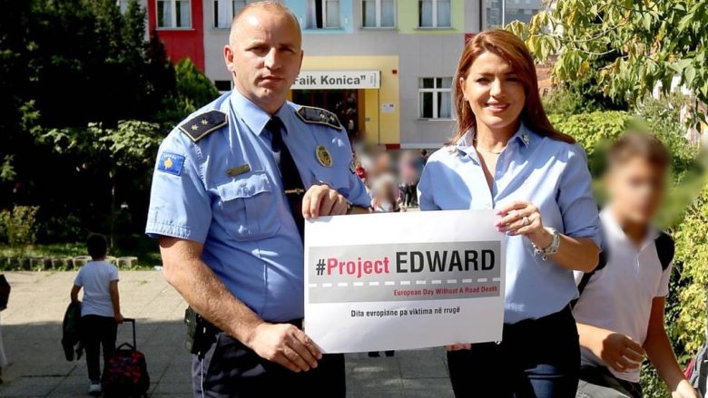 Edona Llalloshi në përkrahje të projektit të policisë për siguri në trafikun rrugor