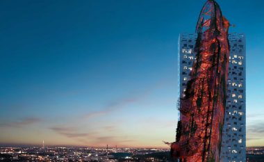 Ende pa filluar ndërtimi, ka provokuar debate – projektuesit prezantojnë “anijen e përmbytur në një ndërtesë” 135 metra, që pritet të jetë më e larta në Pragë