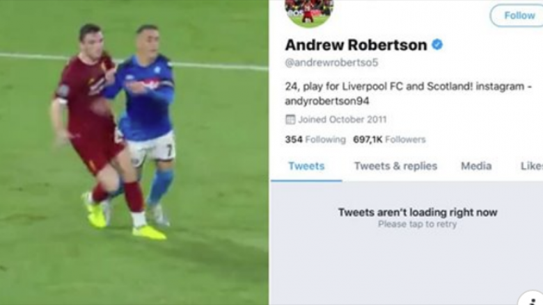 Robertson e shlyen llogarinë në Twitter shkaku i kritikave nga tifozët për paraqitjen e dobët ndaj Napolit