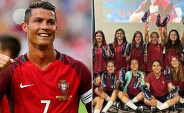 Ronaldo letër emocionuese vajzave të Portugalisë U17 dhe nga një dhuratë për secilën