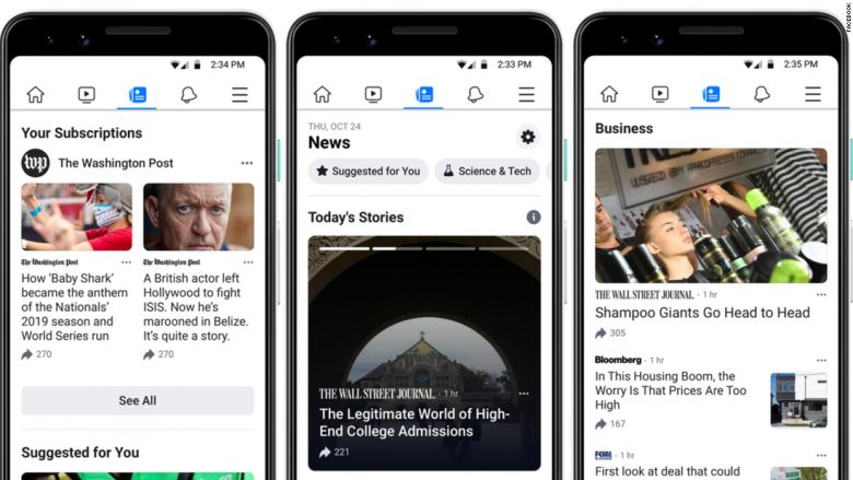 Facebook lanson një opsion vetëm për lajme – do t’i paguajë publikuesit