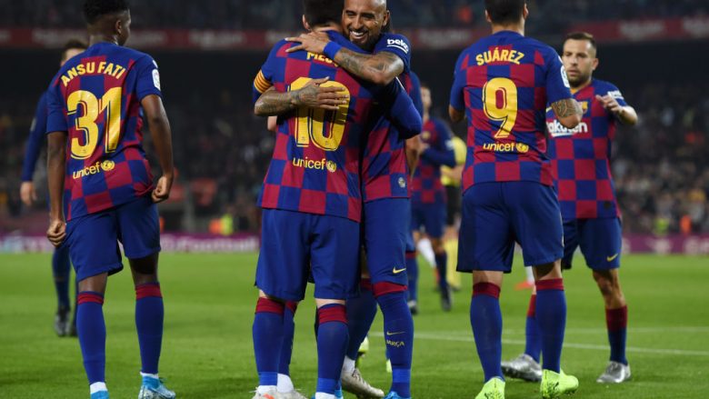 Barcelona merr fitoren e pestë me radhë për t’u kthyer lider, Messi shkëlqen me dy gola dhe dy asistime