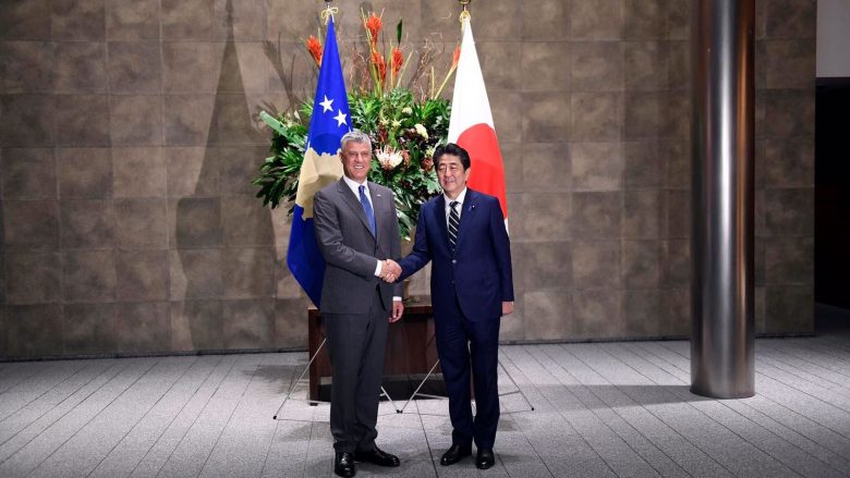 Thaçi takon kryeministrin Abe, konfirmohet hapja e ambasadës së Japonisë vitin e ardhshëm në Prishtinë