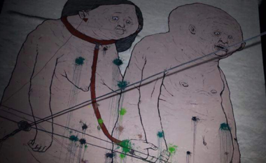 Shqiptarët fshijnë pikturën murale të artistit italian