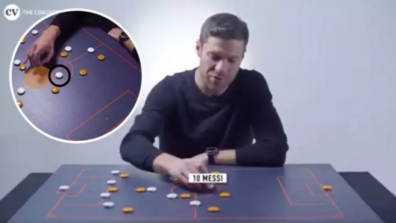 Xabi Alonso shpjegon se sa e vështirë ishte ndalja e Lionel Messit kur ai luante si numër nëntë – në një video ai tregon se si arritën ta ndalnin