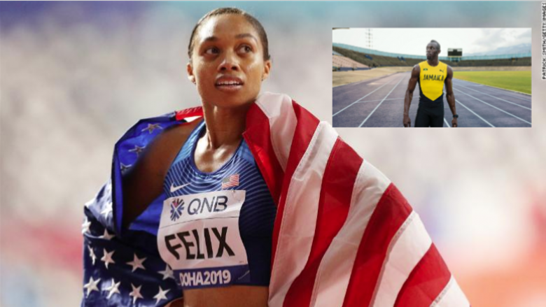 Sprinterja olimpike Allyson Felix ka thyer rekordin botëror të Usain Bolt