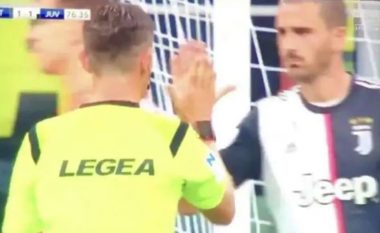 Tifozët e Interit të acaruar se përse gjyqtari i dha dorën Bonuccit gjatë zhvillimit të ndeshjes