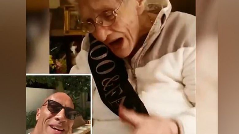 Dwayne ‘The Rock’ Johnson befason fansen me video-urim në ditëlindjen e saj të 100-të