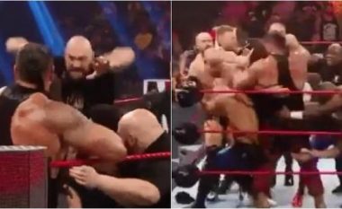 Fury u fut në ringun e WWE për t'u përballur me Strowman - sigurimi e kishte të vështirë t'i ndante