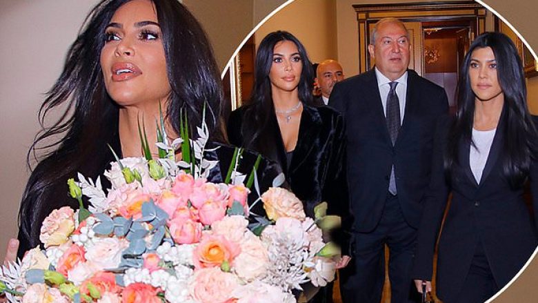 Kim dhe Kourtney Kardashian mirëpriten si të ftuara nderi në darkë nga Presidenti i Armenisë, Armen Sarkissian