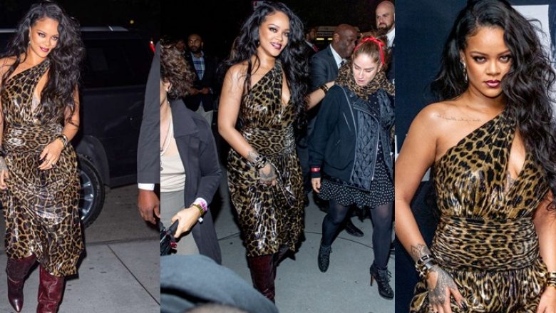 Rihanna shkëlqen me fustanin prej leopardi në lansimin e librit autobiografik të saj