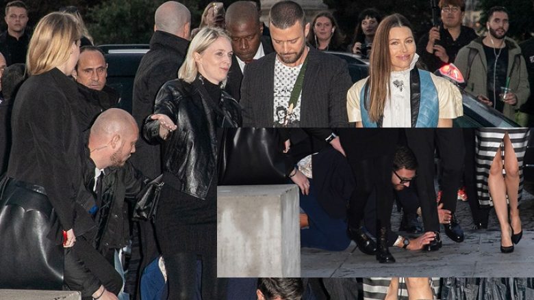 Justin Timberlake kapet për këmbë nga Vitalii Sediuk në shfaqjen e modës ‘Louis Vuitton’