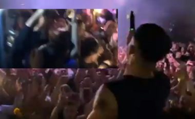 Noizy publikon një video duke u hedhur nga skena, këndon dhe vallëzon bashkë me fansat e tij