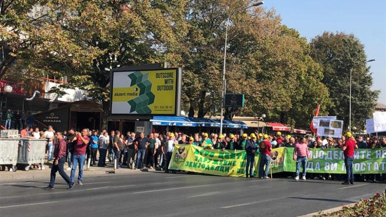 Bujqit organizuan marsh protestues në Shkup
