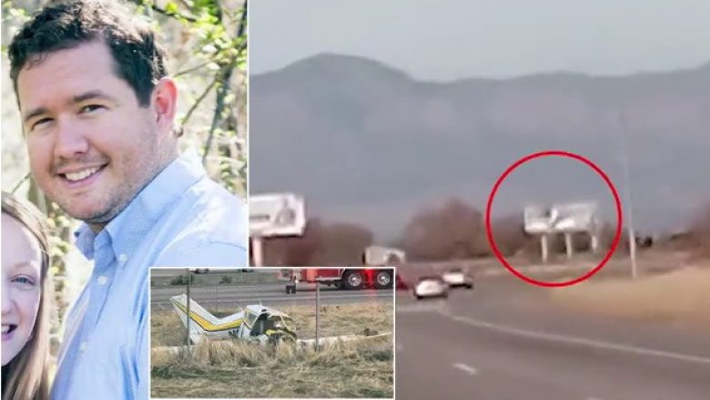 Aeroplani përplaset në një autostradë në SHBA, lëndohen tre persona – kalimtari i rastit filmon momentin rrëqethës