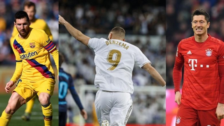 Benzema i rivalizon Messin dhe Lewandowskin – synimi t’i kalojë dhe të bëhet më i miri në Evropë për vitin 2019