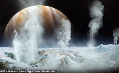 NASA gjen avullin e ujit nën akullin e Hënës së Jupiterit Europa