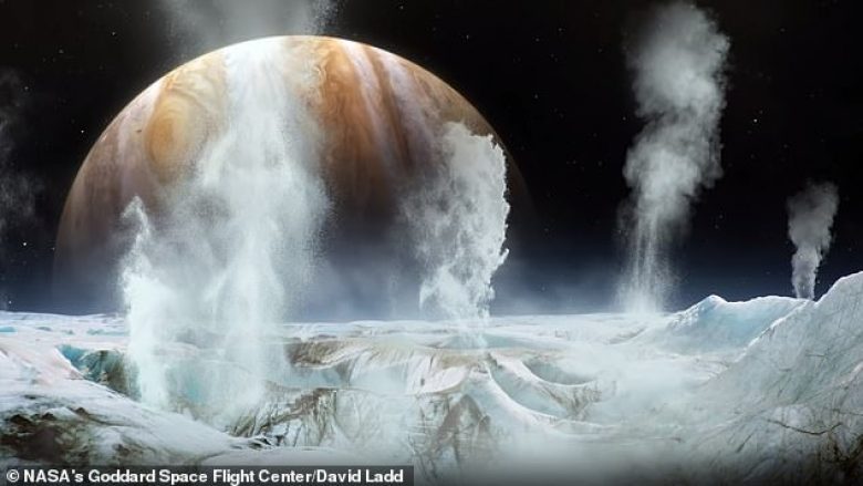 NASA gjen avullin e ujit nën akullin e Hënës së Jupiterit Europa