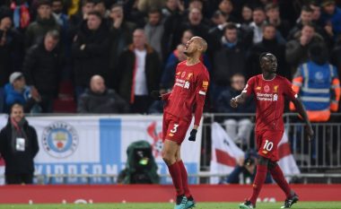Fabinho e kalon Liverpoolin në epërsi ndaj Cityt me një super-gol