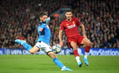 Napoli shkon në pushimin e pjesës së parë me epërsi ndaj Liverpoolit